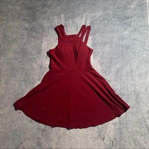 Red A-line dress